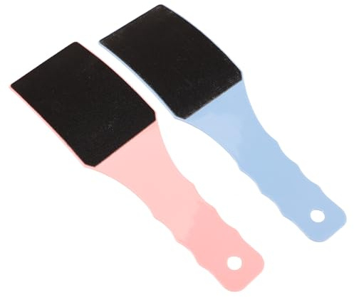 IWOWHERO Lot de 2 Râpes à Pieds à Double Face à Poignée Ergonomique en Ps, Légères et Incurvées pour Éliminer les Peaux Mortes du Pied et Soin Peau
