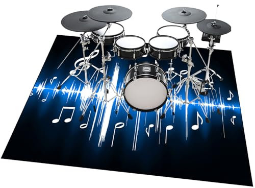 JaevKwzy 160 x 120 cm Drum Teppich rutschfeste Trommel Teppiche Elektronische Schlagzeug Teppich Drum Rug Schallschutz Teppich Schallschutzmatte für Bass Drum Snare Music Carpet Innen und Außen