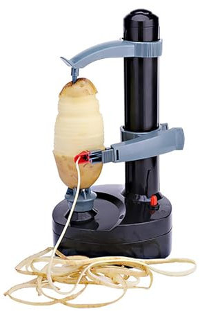 Pelador De Patatas Eléctrico, Máquina Peladora De Manzanas Automática, Pelador Giratorio De Acero Inoxidable De Alta Resistencia, Pelado Rápido Y Fácil, Para Frutas Y Verduras De Cocina ,Black