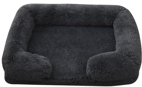 SWZEC Dr Pfoten HundeTraum™ - Das orthopädische Bett für erholsamen Schlaf (L 80X55CM,dunkelgrau)
