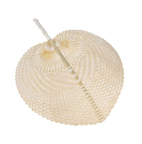 Ventaglio in paglia intrecciato a mano, ventaglio manuale estivo in paglia, un delicato frullato fa emergere il fresco profumo naturale, leggero e morbido