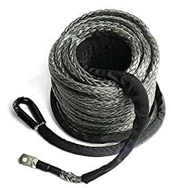 Corde de treuil synthétique 12 brins | Corde de treuil résistante à l'usure en polyéthylène UHMW 10 mm x 30 m | Corde de treuil automobile pour ATV/SUV, charge de rupture 10,5 t, flottante