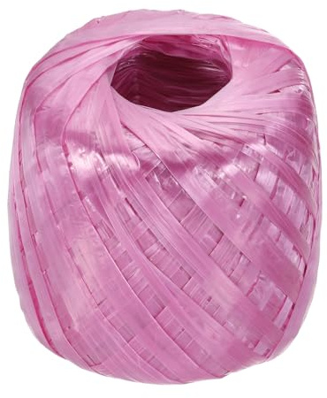 sourcing map Cuerda de plástico de nailon de poliéster de 135 m, 30 mm, embalaje doméstico para jardinería, manualidades, color rosa