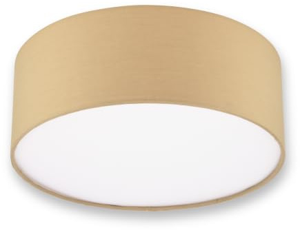 REV Deckenleuchte - Deckenlampe rund 30cm mit Stoff-Lampenschirm im modernen Look – ideal für Schlafzimmer, Wohnzimmer & Kinderzimmer, cappuccino