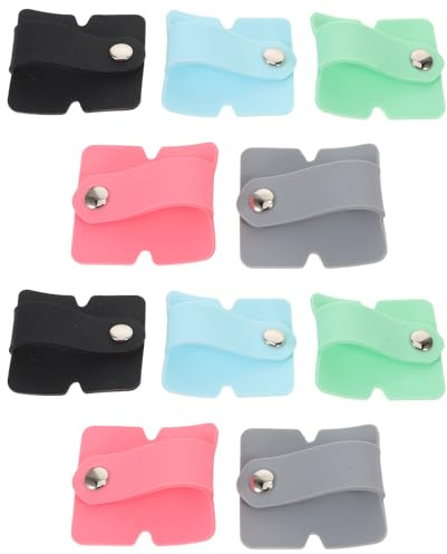 TOYZFRIENDY Avvolgicavo per Auricolari 10 Pezzi in Silicone Riutilizzabile Multicolore Pulsante a Scatto Fascette per la Gestione Cavi USB e Organizer Antigroviglio per Viaggi e Uso