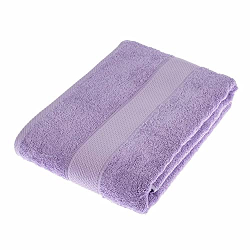 HOMESCAPES Drap de Bain en 100% Coton Turc - Ultra Doux et Absorbant - 500 g/m² - Lila - 100 x 150 cm