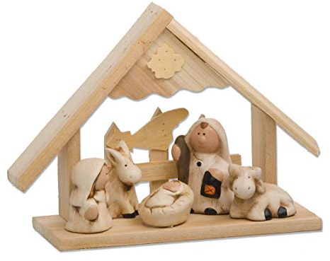 My Home, presepe in legno con personaggi