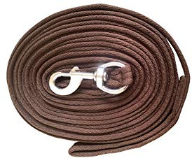 Discount Pet Accessories Cheval Longe RÊNES Flexible Nylon Aide ENTRAÎNEMENT Lung Fil Longe Corde 8 MÈTRE - Marron, 8 mètres
