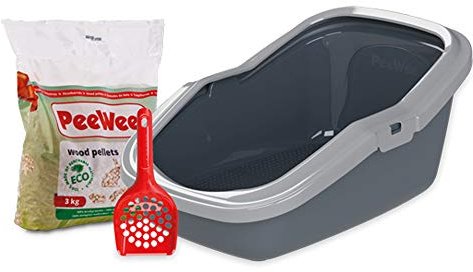 PeeWee EcoMinor - Bac à Litière - Kit de départ - Anthracite/Gris