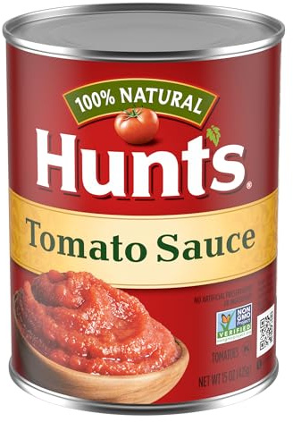 Hunt's Tomato Sauce, Keto Friendly, 15 oz 3 Packs | Tomato sauce; great in chilis, stews, soups, casseroles or homemade pasta sauce; stock the pantry