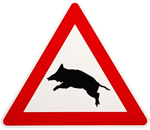 ORIGINAL Verkehrszeichen Nr. 101 Achtung Wildschweine 630 mm SL Verkehrsschild Schild Verkehrsschilder Schilder Gefahrenzeichen Vorsicht Wildschwein Wildwechsel Warnschild Straßenschild Straßenzeichen