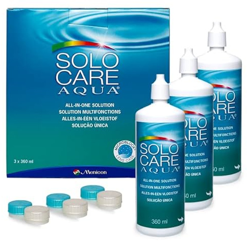 Solocare Aqua für weiche Linsen, 3 x 360 ml