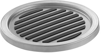 iDesign Forma Brushed Stainless Steel Drink Coasters for Home Counters, Kitchen, Dining Room, Living Room, Patio, Coffee Table, Set of 4, Black,20550