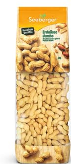 Seeberger Erdnüsse Jumbo Riesen, Große Erdnüsse in Schale (1 x 1 kg)