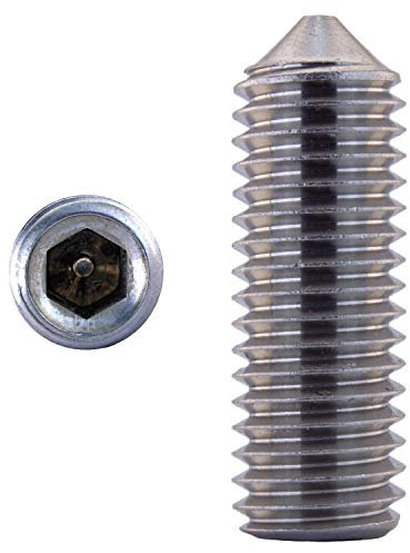 Gewindestifte M8 X 40 DIN 914 m. Spitze Edelstahl A2 (10 Stück) - V2A Madenschrauben