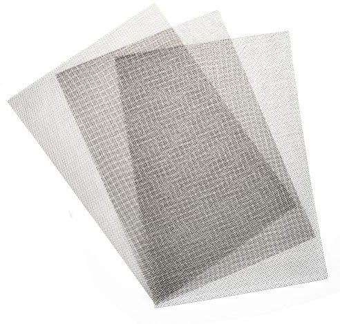 TIMESETL Malla Metálica 18 Mesh 3Pzs Malla de Alambre 300 x 210 mm Filtro Malla Tejido Filtro Metálico Malla 1 mm Malla Filtrante Fina Rejilla Metalica Ventilacion Filtro Metálico Insectos