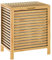 CASARIA® Wäschekorb mit Deckel Bambus Holz 70L Groß Wäschesammler Wäschesack Herausnehmbar Baumwolle 61x51x36cm Schmal Wäschebox Wäschetonne Badzimmer