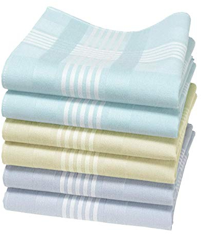 Hankiss - Taschentücher aus Bio-Baumwolle Farbe - Modell SUMMER - Größe 43cm x 43cm - 6 Stück - 100% Baumwolle GOTS-Zertifiziert