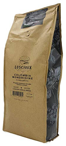 Luscioux Caffè Monorigine in Grani Colombia - 100% Arabica - Confezione da 1 Kg | Fruttato e vibrante.