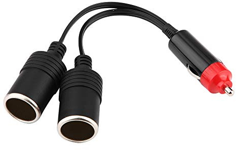 KIMISS 2 Way Car Charger Splitter for Vehicles, Dual USB Ports Cigarette Lighter Adapter, 12V/24V Power Socket Converter, Compatible with Most Cars & Trucks