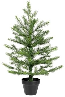 Kaemingk Everlands Tannenbaum künstlich 60cm hoch D.44cm im Topf - platzsparend & wiederverwendbar Grandis Mini-Baum im Topf - Grün