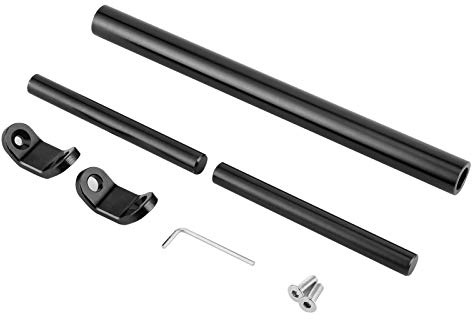 Barra de equilibrio universal para motocicleta, manillar transversal, aleación de aluminio, refuerzo extendido CNC para motocicleta(Negro)