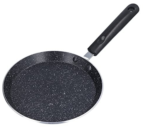 Sartén para Crepes, Sartén para Panqueques Antiadherente de 20,4 cm/8 Pulgadas, Sartén para Tortillas con Mango Extraíble, Utensilios de Cocina Profesional, Estufa Universal (Negro)
