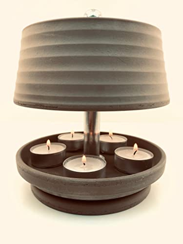 HP TLO Flache Glocke - Elegantes Wellenmuster, Black 18/16-5er, Teelichter Teelichtlampe Notheizung, HORNET-PRODUCTS Die Teelichtofen - Manufaktur - IN 2022 ÜBER 18000 Produkte VERKAUFT