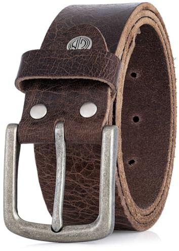 LINDENMANN Gürtel Herren Vollledergürtel aus Büffelleder 40 mm breit Jeans-Gürtel XL braun