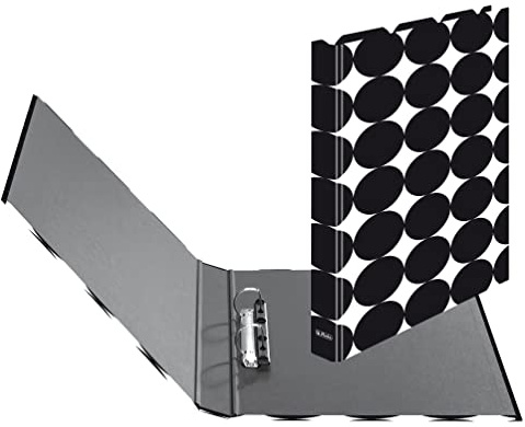 herlitz 50040094 Ringbuch, A4 (2 Ringe, 25mm), Motiv: Just Black, 1 Stück