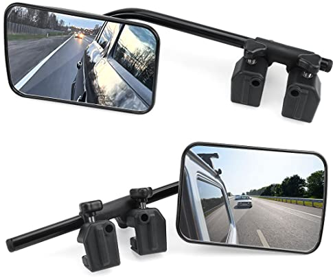 Wohnwagenspiegel, 2 Stück Anhänger Abschleppspiegel Caravanspiegel PKW, Auto Universal Verstellbarer Zusatzspiegel Verlängerungsspiegel, für Autoanhänger, Wohnwagen, Wohnmobil, Campe (A)
