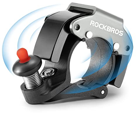 ROCKBROS Timbre Bicicleta Mini Campana Aleación de Aluminio para Manillar 22.2mm Accesorio de Bicicleta para MTB Carretera Bici Plegable Ebike