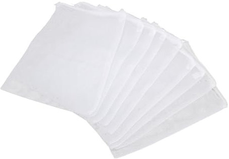 Aquarium Filter Mesh Bags, Heavy Duty Fine Mesh Reusable Zipper Aquarium Filter Media Bags for Peat Fiber