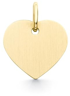 EDELIND Herz Anhänger Gold 585 Damen – Herzkette Anhänger aus Echtgold Gelbgold 14 Karat – Goldanhänger ohne Kette mit Schmuck Geschenkbox