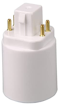 LED Light Bulb Adapter - 4 Pin Screw-Based GX24Q Converter Socket, Heat-Resistant Plug for Lamp Shade and Touch Lamp