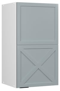 Vicco Hängeschrank Fame-Line, Hellblau-grau, 40 cm | MDF-Front · Soft-Close · 2 Einlegeböden · Metallgriffe · ✓ Praktischer Stauraum