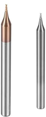 HRC60 HRC55 Mikrokarbid-Schaftfräser, 2 Schneiden, 0,2–0,9 mm, TiAIN, Mikroflachfräser, 4 mm Schaft, Fräsen, Mircokarbid, CNC-Gravur Wendeschneidplatten(HRC60,D0.5x1.0x4x50mm)