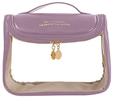 Mumuve Tragbare Reise-Make-up-Tasche, großes Fassungsvermögen, transparente Kosmetiktasche, wasserdicht, Badezimmer-Kulturbeutel, Mehrfarbig: 9, Size: approx.24x12.5x17.5cm/9.45x4.92x6.89in
