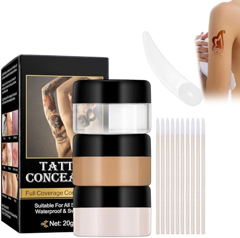 Eazerom 39 Correcteur de Tatouage,Correcteur de Cicatrice, | Tatouage Cover Up Maquillage Imperméable,Maquillage Camouflage Crème Correcteur Correcteur de cicatrice imperméable,