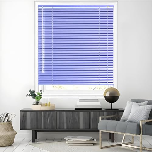 Custom Aluminum Blinds Window Shades For Home 2.5cm Slat Horizontal Blinds For Indoor Windows Room Darkening Venetian Blinds For Office(Lilac)