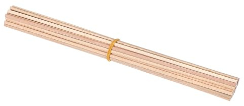 PATIKIL 1/8 x 12 Pouce Tige En Bois Rond, 30 Pcs Goujons En Bois Bruts Bâtons Ronds En Bois Prédécoupés Tiges En Bois Pour Artisanat Projets DIY Décoration D'Intérieur, Couleur Naturelle