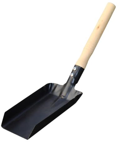 ERINGOGO pala da giardinaggio vanga pala Sale di cenere pala per rimozione cenere piazza pala da per cenere carbone pala a mano Piccolo pala da giardino di legno Black