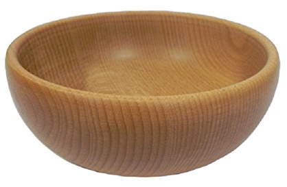 Wooden World - Dekorative Obst- und Nussschale aus Holz - Rustikale Servierschale aus naturbelassenem Buchenholz für Snacks - 25 cm