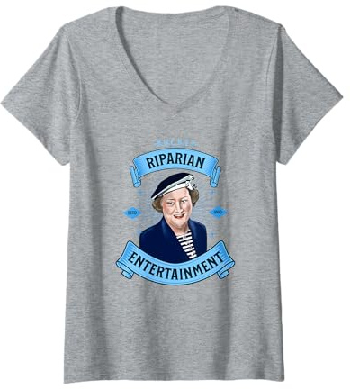 Womens Mrs Hyacinth Bucket Riparian Entertainment V-Neck T-Shirt