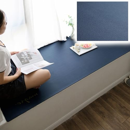 Alfombrilla de Ventana Tapete Impermeable para Ventana Salediza Cojín para Balcón, Cojín para Alféizar de Ventana Interior, Almohadillas Personalizadas para Alféizar de Ventana para Plantas(Blue B,310