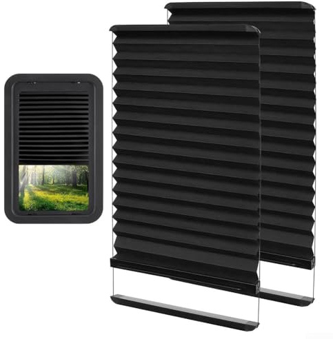 Wohnmobil-Tür-Fensterschutz, Wohnmobil-Tür-Jalousien mit Aluminiumschiene, Faltrollo mit Sonnenschutz und Belüftungsfunktionen für Wohnwagen-Eingangstür