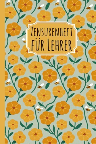 Zensurenheft für Lehrer: A5 Mein Notenheft | Lehrer und Lehrerinnen Schulnotenheft | Eine großartige Geschenkidee für den Schulalltag.