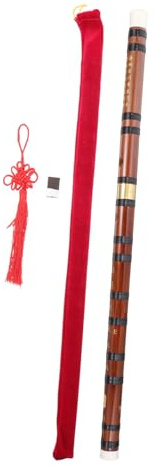 E-ton Bambusflöte 1 Satz Traditionelle Chinesische Flöte | Anfänger, Retro Design, aus Kupfer, Bambus und Kunstharz, Geeignet für Kinder und Erwachsene