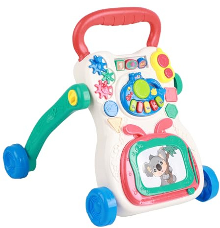 XUMIUZIY Manubrio Antiscivolo Girello a velocità Regolabile Effetti Sonori per Imparare a Camminare Divertente Adatto Ai Bambini Plastica (Tipo 1)