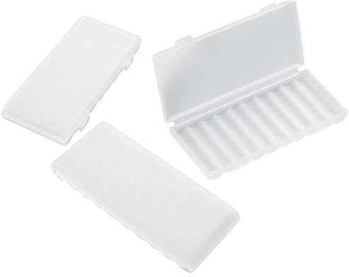 PNGKNYOCN Lot de 3 boîtiers de rangement pour piles AAA, en plastique transparent pouvant contenir 10 piles AAA pour les voyages et la maison